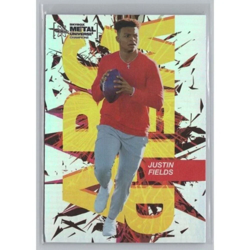 2021 SkyBox Metal Universe Champions #AW-13 Justin Fields Arc Weld ROOKIE RC